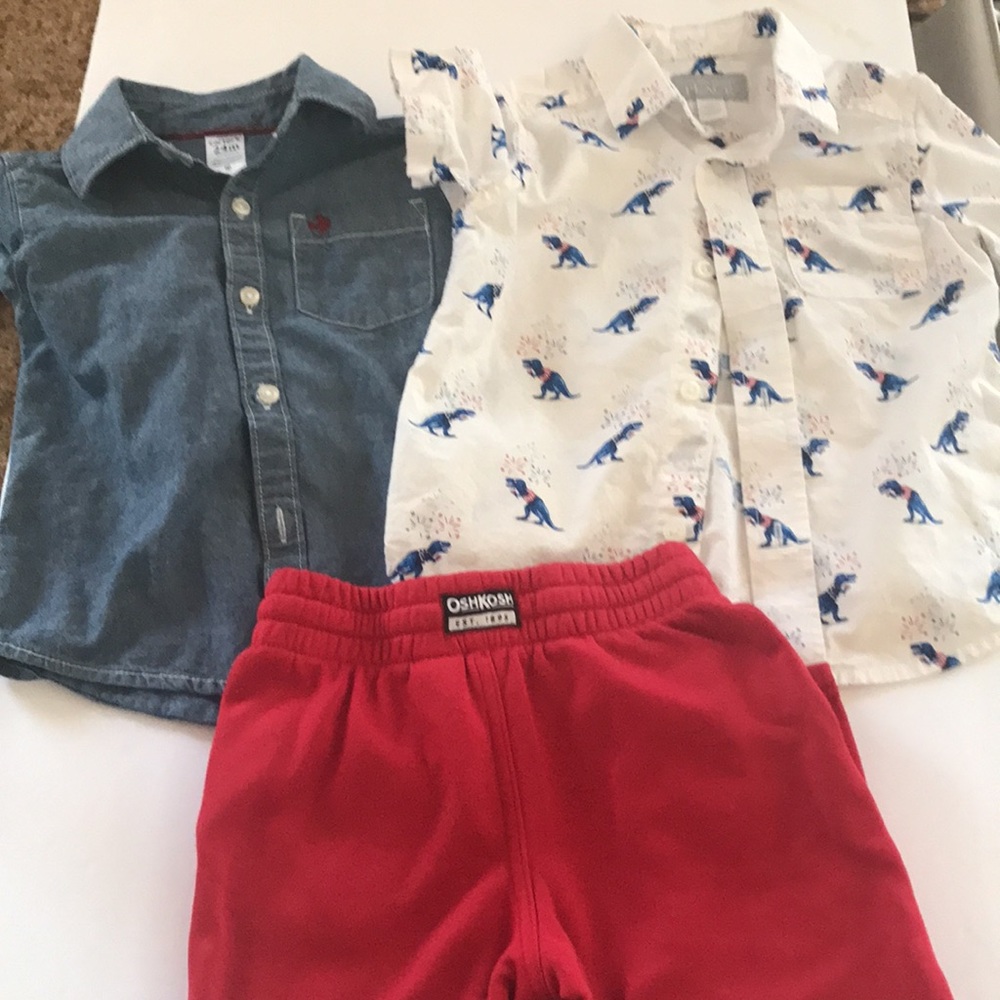 Boys Button Down shirt Bundle  size 2T pants 3T👦🏼👦🏽👦🏾👦🏿